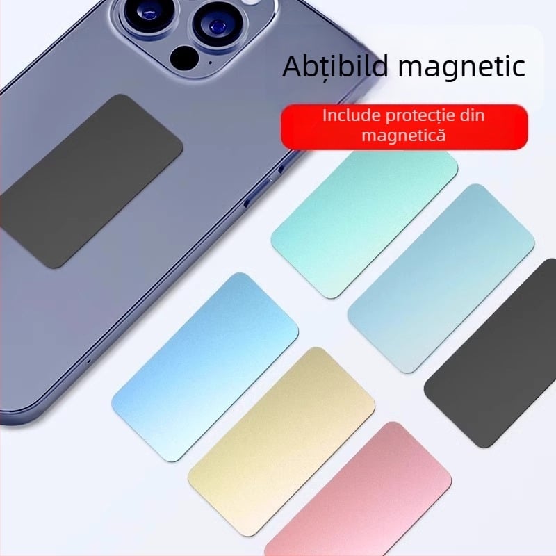 Folie magnetică pentru suportul auto al telefonului – ultra-subțire, model 1, compatibil universal.