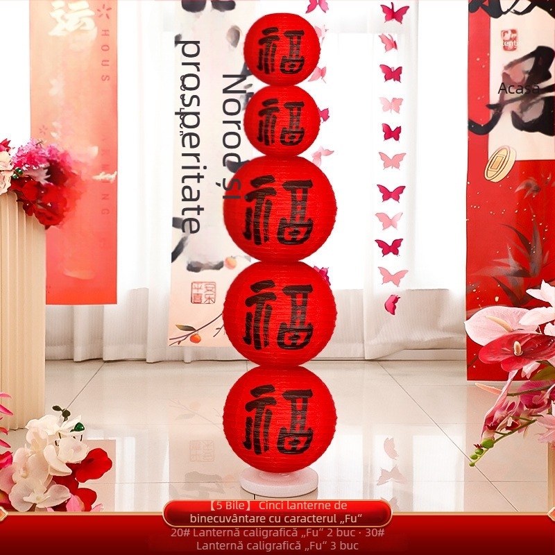 Dongyang Orange Nuoyi Bai lanternă de hârtie – stil chinezesc, decor pentru amenajarea spațiului