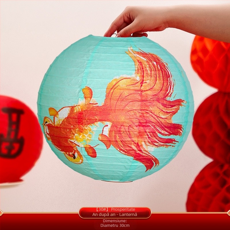 Dongyang Orange Nuoyi Bai lanternă de hârtie – stil chinezesc, decor pentru amenajarea spațiului