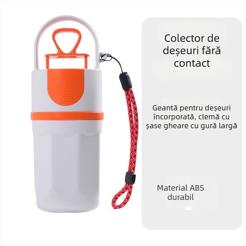 Unealtă 2 în 1 pentru colectarea dejecțiilor animalelor de companie, suport pentru pungă; plastic, lot de 80 buc