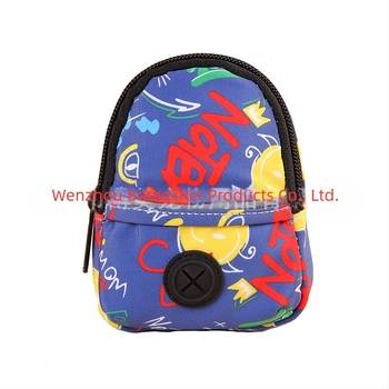 Geantă pentru plimbări cu câinele — buzunar pentru gustări, poliester, design cu deschidere plată, grosime normală