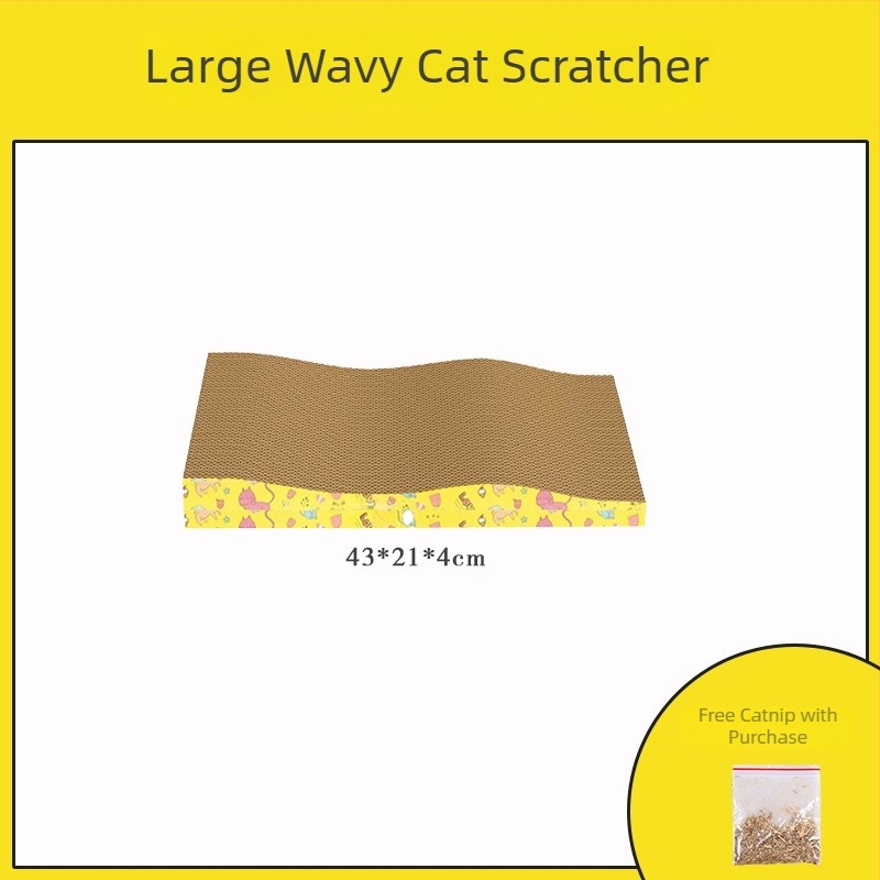 Mahaqu Placă de zgâriere pentru pisici – îngroșată, rezistentă la uzură pentru ascuțirea ghearelor, jucărie de tip bol din hârtie ondulată, stil drăguț