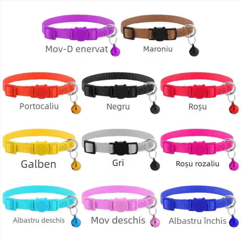 Colier de pisici – Nylon (Origine: Guangdong; Marcă: Cool; Non-Expandable; Pentru pisici)