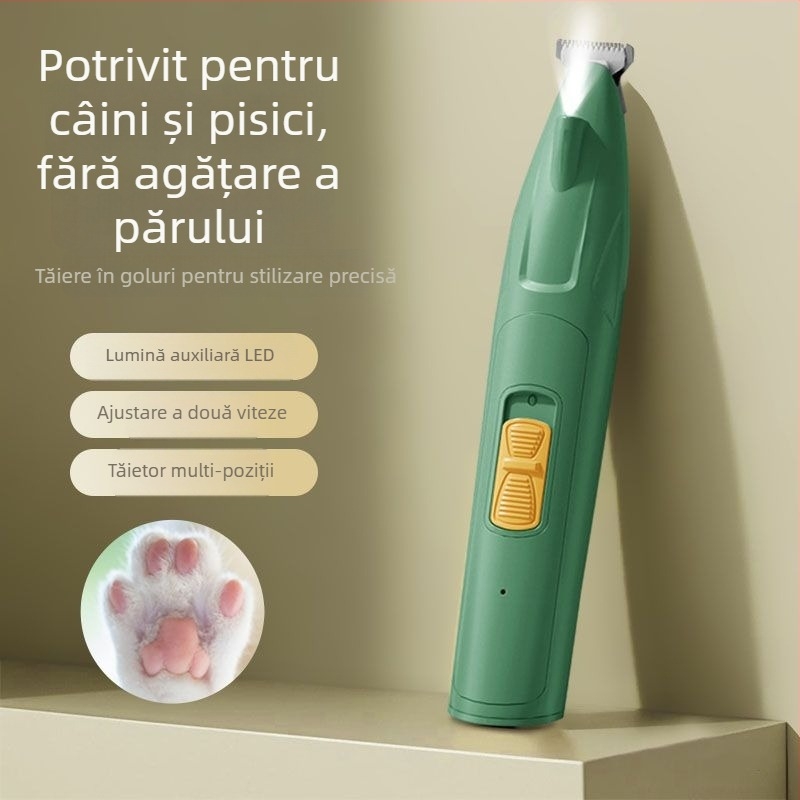 Tuns electric pentru animale de companie – pentru câini și pisici, trimmer pentru păr la labe și șlefuitor de unghii, ABS și oțel inoxidabil