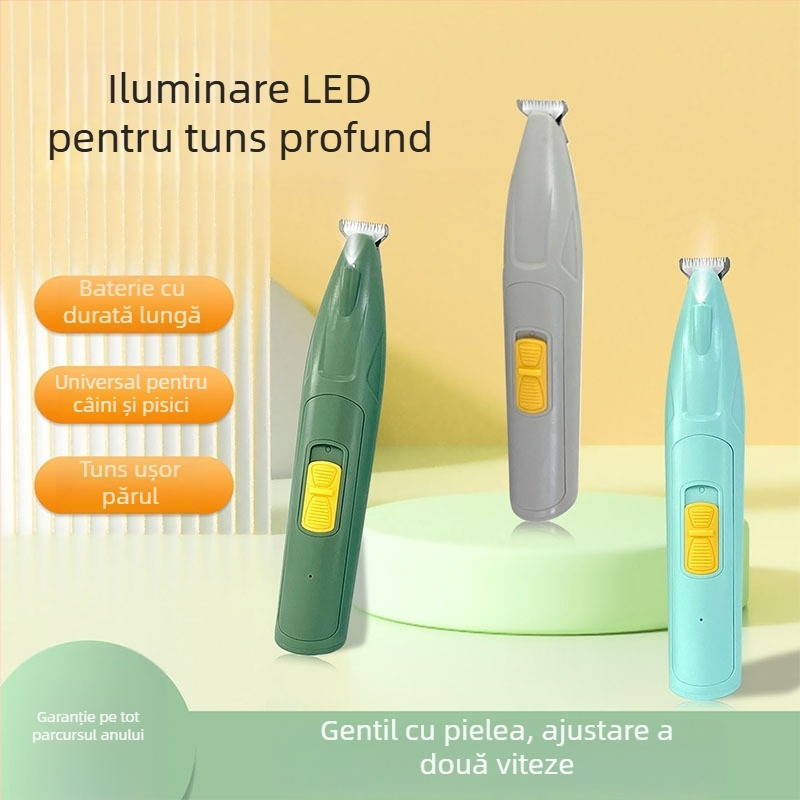 Tuns electric pentru animale de companie – pentru câini și pisici, trimmer pentru păr la labe și șlefuitor de unghii, ABS și oțel inoxidabil