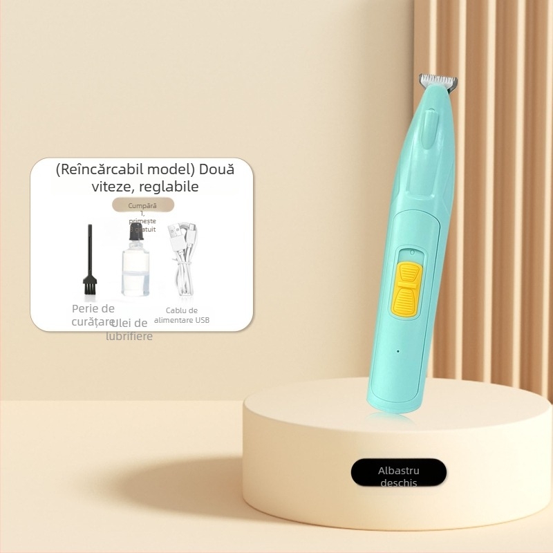 Tuns electric pentru animale de companie – pentru câini și pisici, trimmer pentru păr la labe și șlefuitor de unghii, ABS și oțel inoxidabil