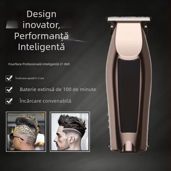 Mașină de tuns păr fără fir – baterie încorporată 800–1000 mAh, pentru uz casnic, motor fără perii, lamă din oțel inoxidabil, zgomot sub 36 dB, lavabil (Motor fără perii, Lamă din oțel inoxidabil, Baterie încorporată 800–1000 mAh, Zgomot < 36 dB, Lavabil)