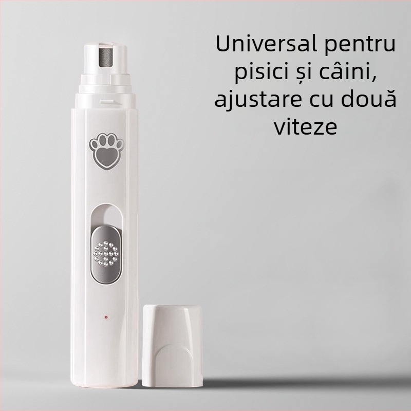 Tăietor electric pentru picioarele animalelor de companie, silențios, încărcabil; Material: ABS + ceramică + oțel inoxidabil; Utilizare universală; Brand Tiger Pets; Cod produs Fz-256