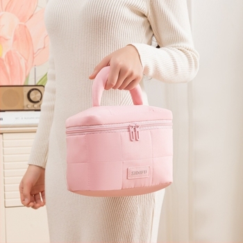 Geantă Stef Cloud din nylon pentru cosmetice – formă cubică, multifuncțională pentru machiaj, igienă și călătorii