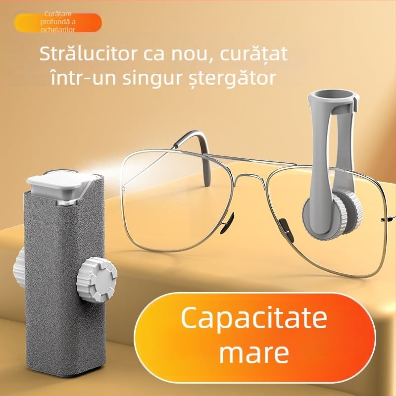 Q5Y Set de curățare ochelari – ABS, multifuncțional, 37 g