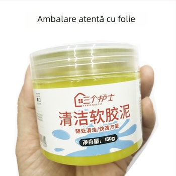 Kit de curățare cu gel de silicon pentru tastaturi și ecrane – potrivit pentru notebook, telefon mobil, computer, aparat foto digital; set de trei piese; OEM