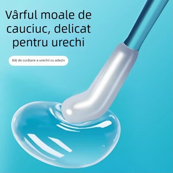 DS set de lingurițe pentru urechi non-luminiscent – curățare urechi, PS + adeziv pe bază de apă, model 907