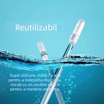 DS set de lingurițe pentru urechi non-luminiscent – curățare urechi, PS + adeziv pe bază de apă, model 907
