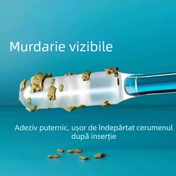 DS set de lingurițe pentru urechi non-luminiscent – curățare urechi, PS + adeziv pe bază de apă, model 907