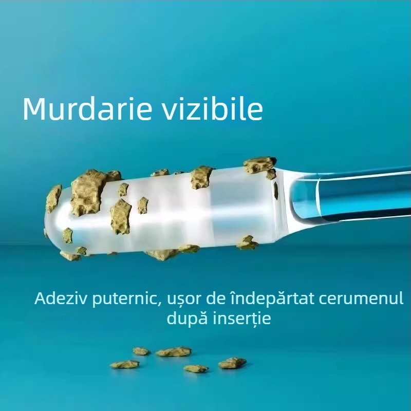 DS set de lingurițe pentru urechi non-luminiscent – curățare urechi, PS + adeziv pe bază de apă, model 907