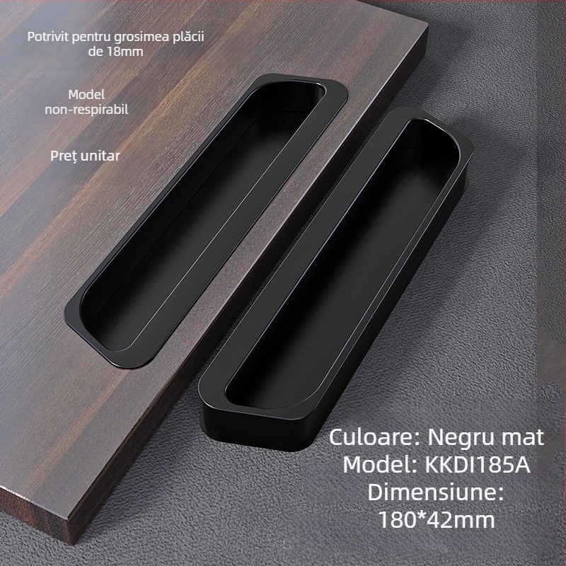 Mâner pentru ușă de dulap cu plasă, plită pe gaz încorporată, dulap ventilat, garderobă, mâner încorporat pentru balcon, sertar, stil modern minimalist