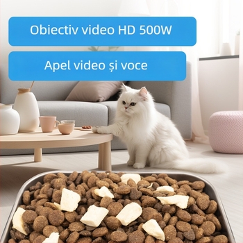 Furajer inteligent pentru animale de companie, model Wsq01; control prin aplicație; hrănire programată și dozare; design detașabil; potrivit pentru pisici și câini