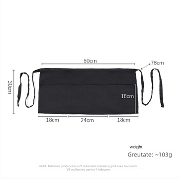 Șorț fără mâneci, poliester, rezistent la murdărie, stil modern minimalist, broderie/imprimare a logo-ului