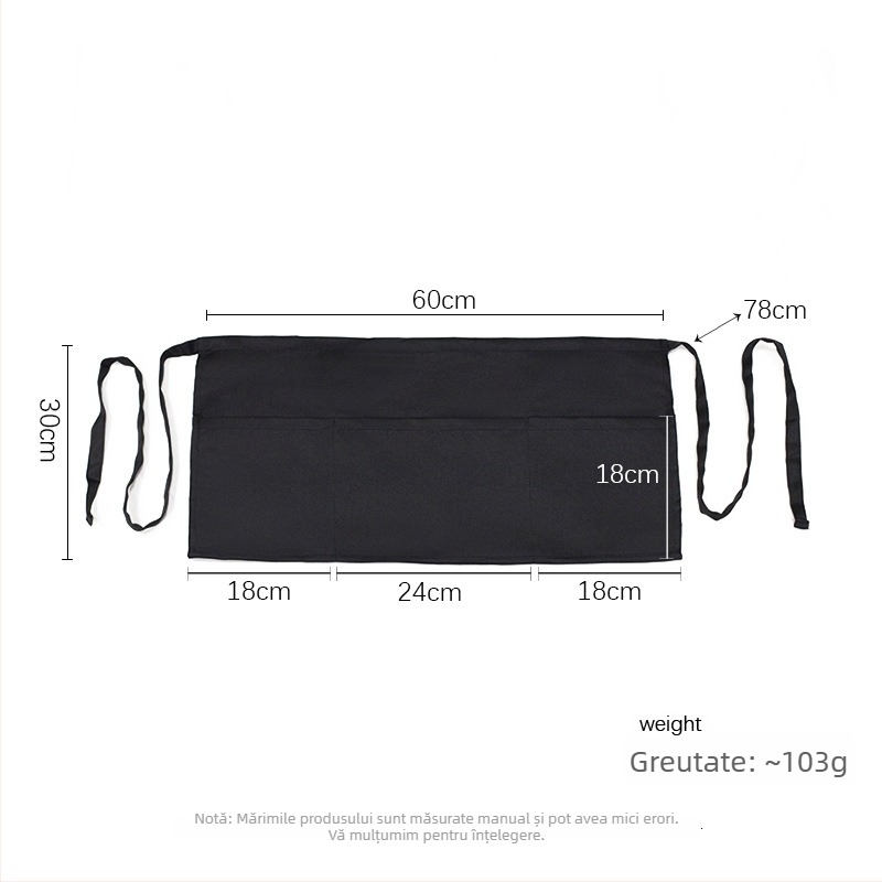 Șorț fără mâneci, poliester, rezistent la murdărie, stil modern minimalist, broderie/imprimare a logo-ului