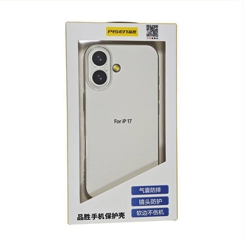 Carcasă protecție Pisen pentru Apple iPhone 17, design minimalist, plastic transparent, protecție anti-cadere