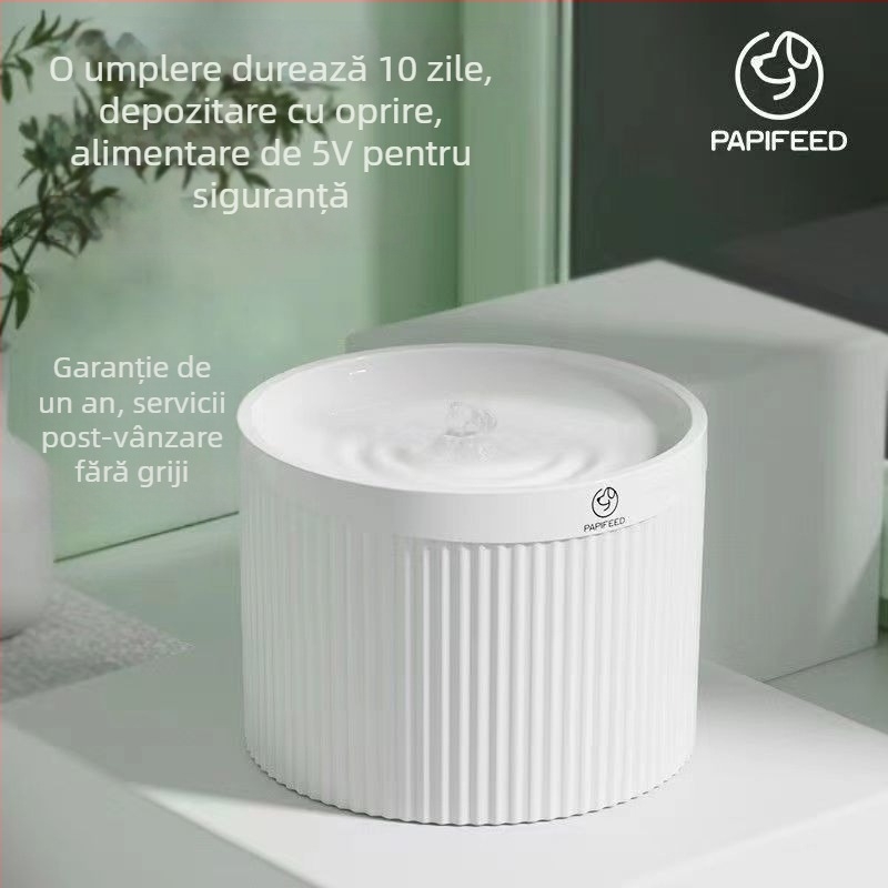 Dispenser de apă pentru pisici cu circulație automată, pentru pisici și pisicuți, cu capacitate mare (fără suport pentru aplicație)