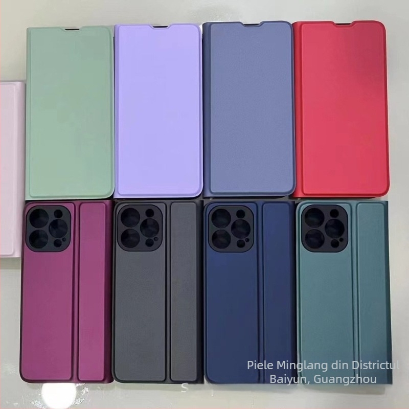 Husă din piele artificială pentru S26 Ultra și S26 Plus, cu închidere magnetică, presare la cald