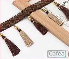 Cap de perdea din dantelă cu ciucuri - Material: bază din plasă hexagonală + fir poliester; Pentru meșteșuguri; Cod produs: 1024947142; Marca: Altele