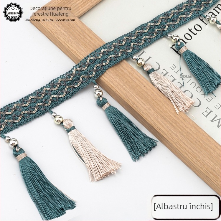 Cap de perdea din dantelă cu ciucuri - Material: bază din plasă hexagonală + fir poliester; Pentru meșteșuguri; Cod produs: 1024947142; Marca: Altele