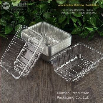 Cutie de fructe PET, de unică folosință, fără capac, model 1813, material PET, grosime pereți 0,3 mm, diametru interior 120 mm