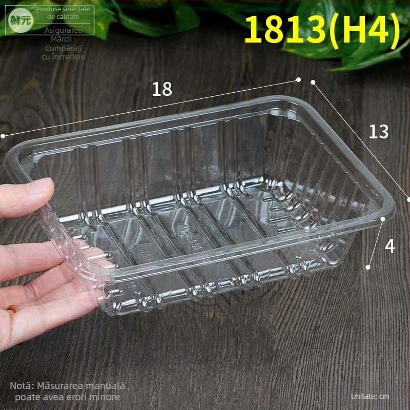 Cutie de fructe PET, de unică folosință, fără capac, model 1813, material PET, grosime pereți 0,3 mm, diametru interior 120 mm