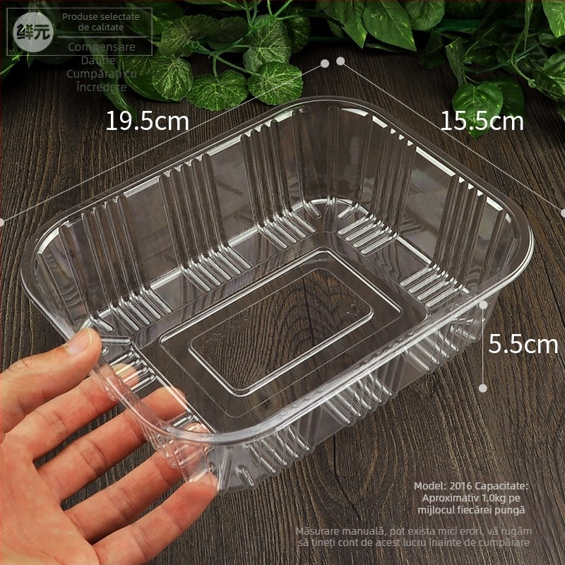 Cutie de fructe PET, de unică folosință, fără capac, model 1813, material PET, grosime pereți 0,3 mm, diametru interior 120 mm