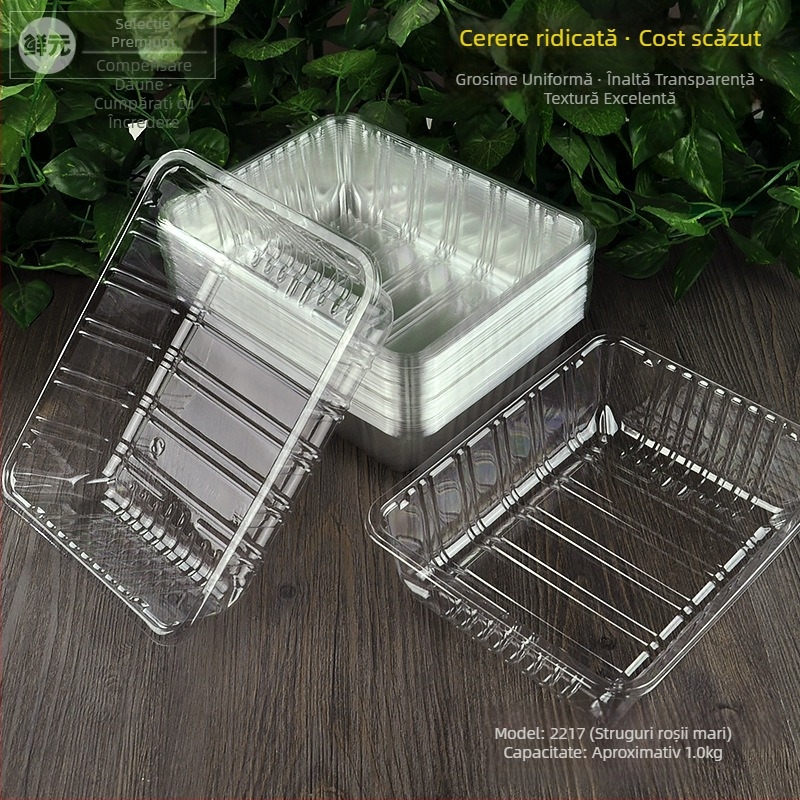 Cutie de fructe PET, de unică folosință, fără capac, model 1813, material PET, grosime pereți 0,3 mm, diametru interior 120 mm