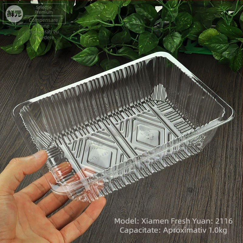 Cutie de fructe PET, de unică folosință, fără capac, model 1813, material PET, grosime pereți 0,3 mm, diametru interior 120 mm