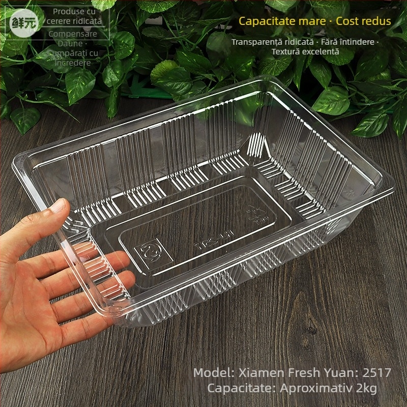 Cutie de fructe PET, de unică folosință, fără capac, model 1813, material PET, grosime pereți 0,3 mm, diametru interior 120 mm