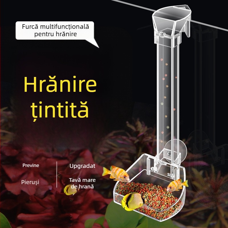 Tubă de alimentare acrilică pentru acvariu cu alimentare automată, hrănitor transparent pentru creveți – Strange Garden