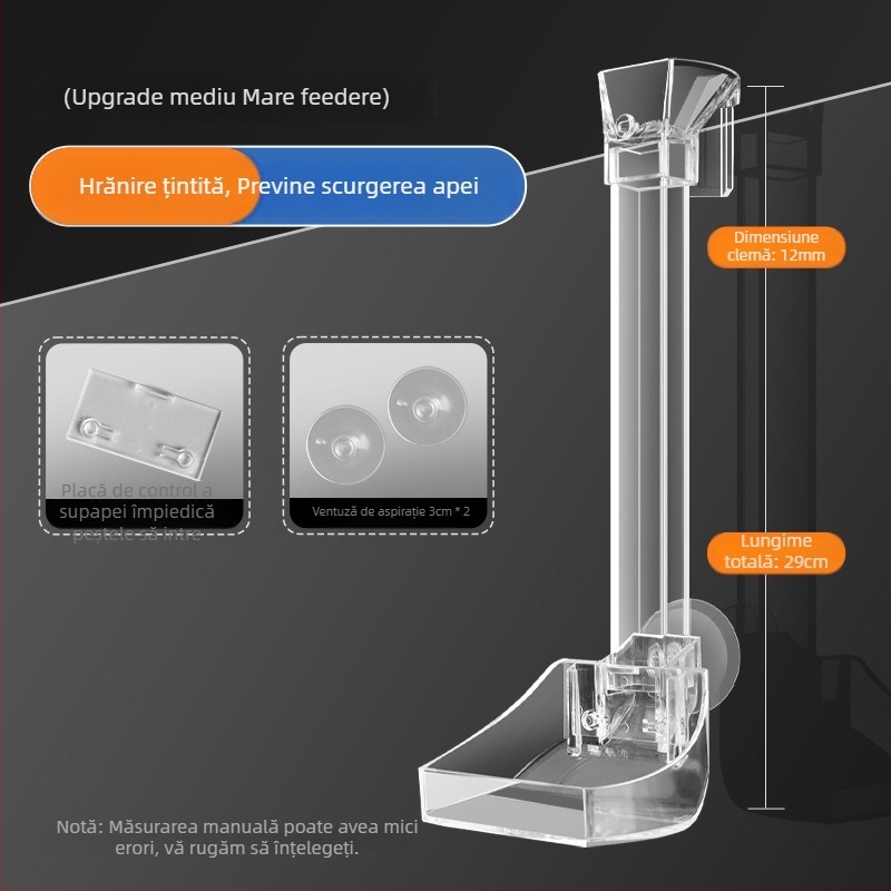 Tubă de alimentare acrilică pentru acvariu cu alimentare automată, hrănitor transparent pentru creveți – Strange Garden