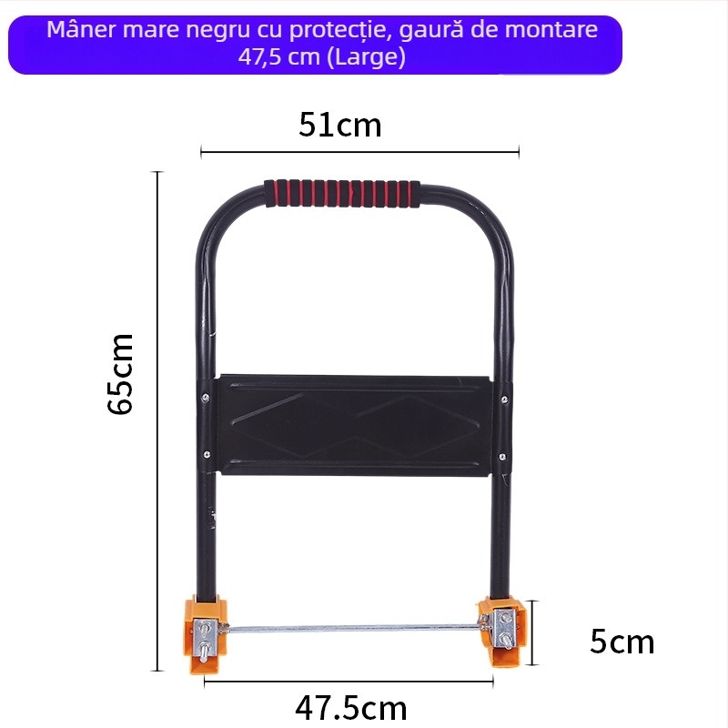 Mâner pentru cărucior, pliabil și mobil, țeavă din oțel galvanizat, marcă Xingyue