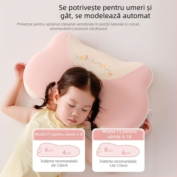 Pernă pentru copii din spumă cu memorie, susținere a gâtului, potrivită pentru toate anotimpurile, pentru utilizare de o singură persoană, Life Home