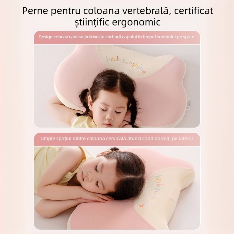 Pernă pentru copii din spumă cu memorie, susținere a gâtului, potrivită pentru toate anotimpurile, pentru utilizare de o singură persoană, Life Home
