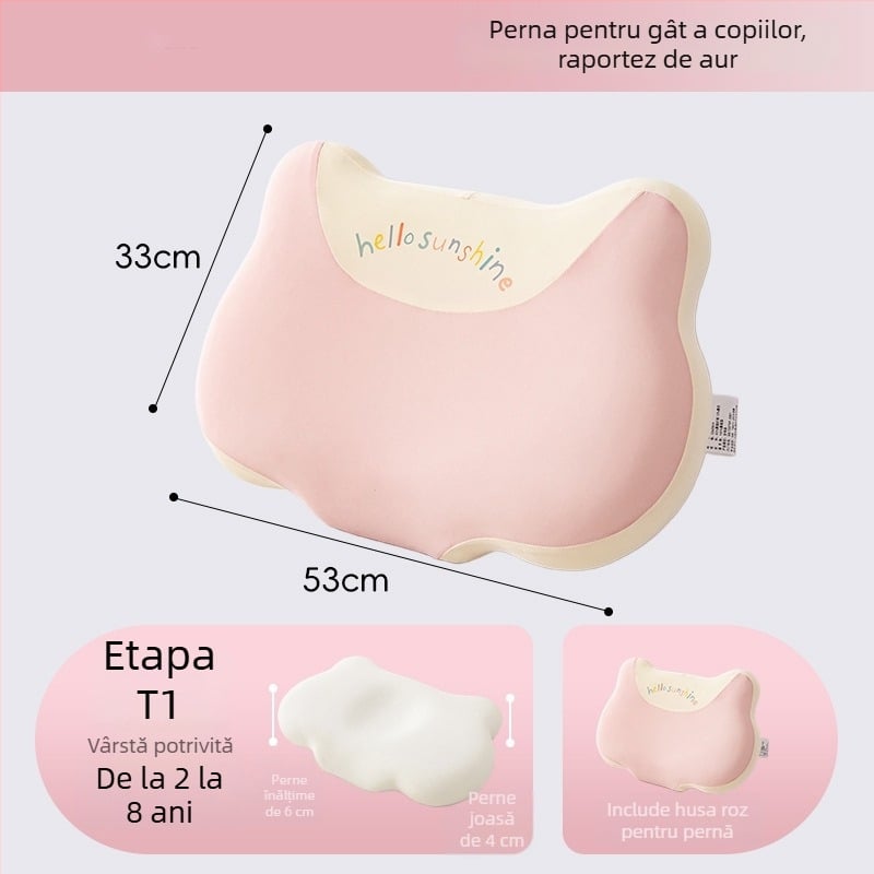 Pernă pentru copii din spumă cu memorie, susținere a gâtului, potrivită pentru toate anotimpurile, pentru utilizare de o singură persoană, Life Home