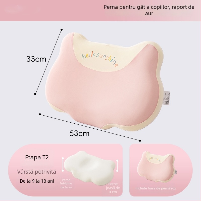 Pernă pentru copii din spumă cu memorie, susținere a gâtului, potrivită pentru toate anotimpurile, pentru utilizare de o singură persoană, Life Home