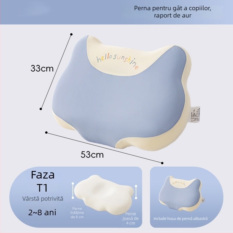 Pernă pentru copii din spumă cu memorie, susținere a gâtului, potrivită pentru toate anotimpurile, pentru utilizare de o singură persoană, Life Home