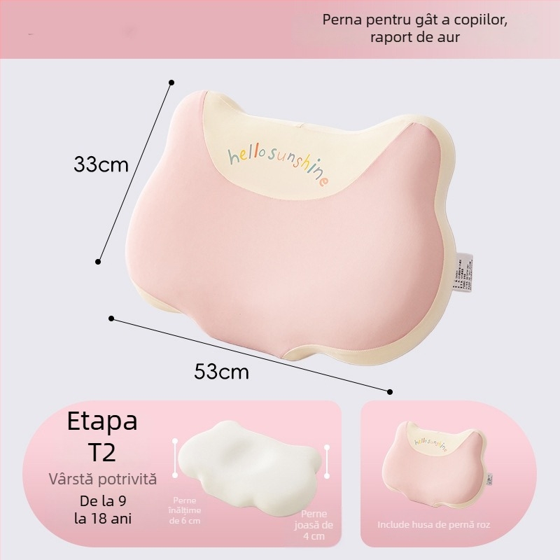 Pernă pentru copii din spumă cu memorie, susținere a gâtului, potrivită pentru toate anotimpurile, pentru utilizare de o singură persoană, Life Home