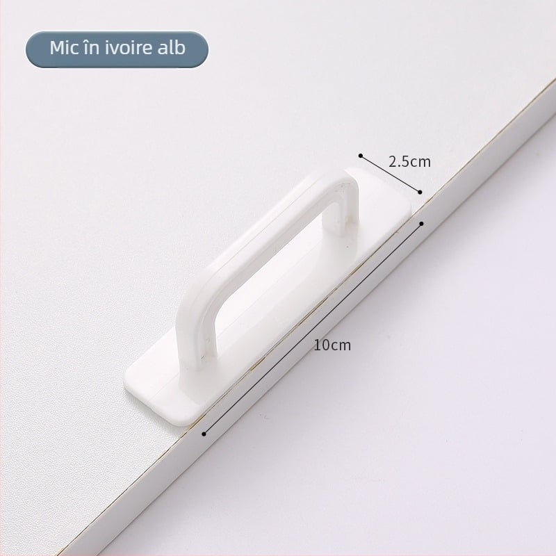 Mâneri pentru uși glisante, montaj pe suprafață (fără găuri), model D116, plastic, finisaj pudrat, pentru uși de duș