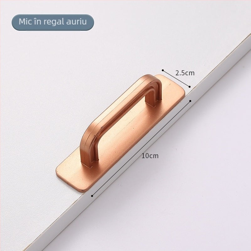 Mâneri pentru uși glisante, montaj pe suprafață (fără găuri), model D116, plastic, finisaj pudrat, pentru uși de duș