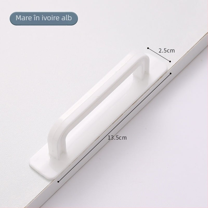 Mâneri pentru uși glisante, montaj pe suprafață (fără găuri), model D116, plastic, finisaj pudrat, pentru uși de duș