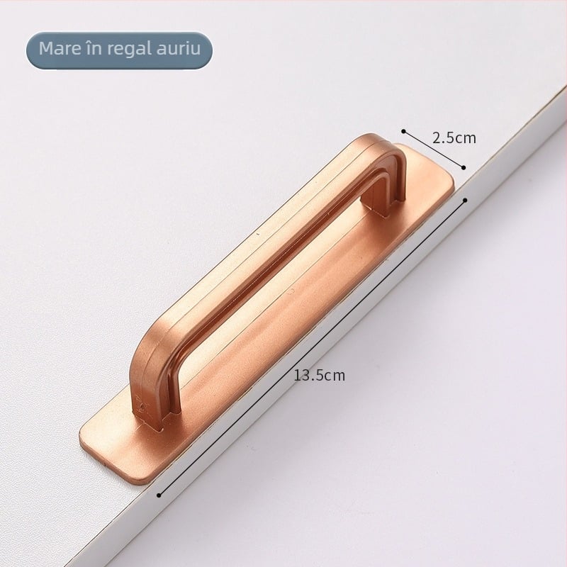 Mâneri pentru uși glisante, montaj pe suprafață (fără găuri), model D116, plastic, finisaj pudrat, pentru uși de duș