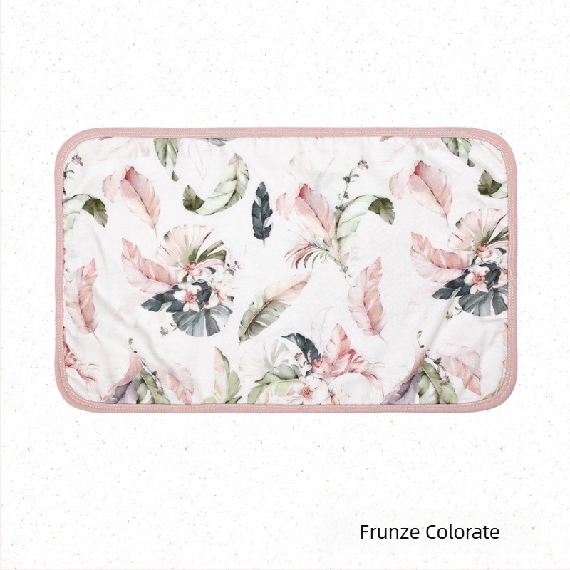 Pernă de bebe din țesătură de tifon bambus-pamuc, cu opt straturi, stil desen animat, pentru sugari și copii mici.