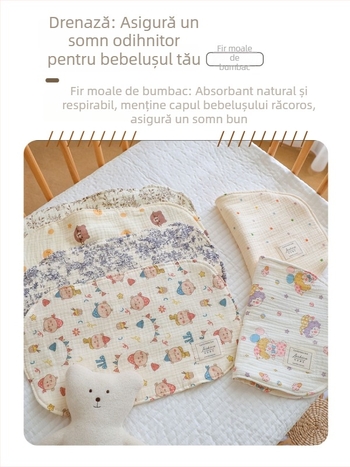 Pernă cu aspect de nor • bumbac 100% • Brand Hanbei • stil desenat • pentru nou-născuți • vară 2024