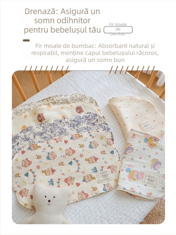 Pernă cu aspect de nor • bumbac 100% • Brand Hanbei • stil desenat • pentru nou-născuți • vară 2024